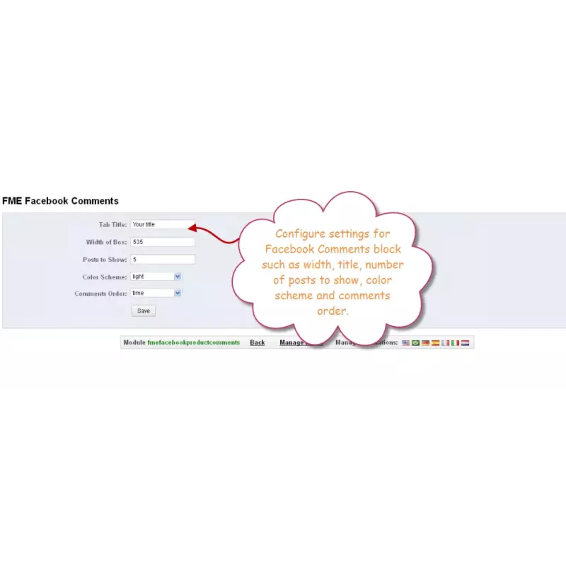 Módulo de Comentários do Facebook prestaShop, Plugin