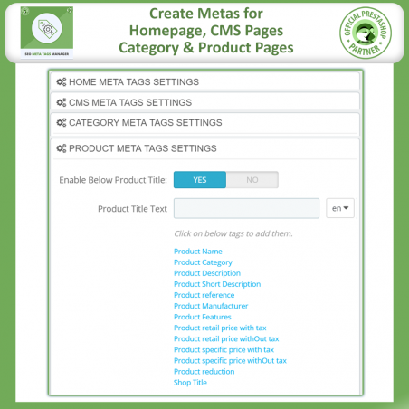 Meta Tag Manager - AutoGenerate SEO Title & Description Module
