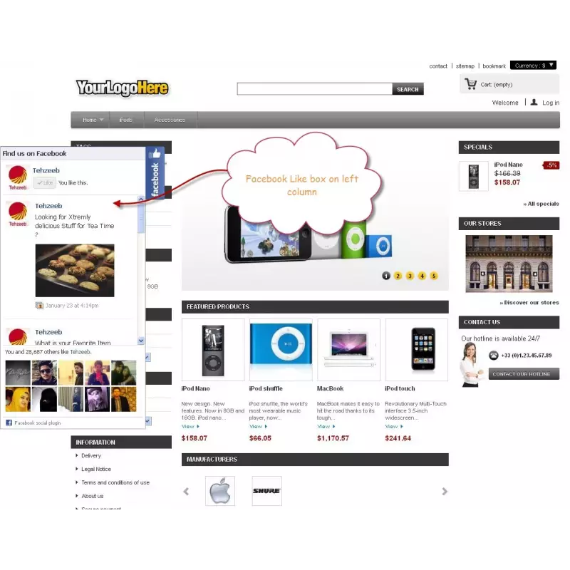 Caja de Facebook PrestaShop | Conecta tu tienda