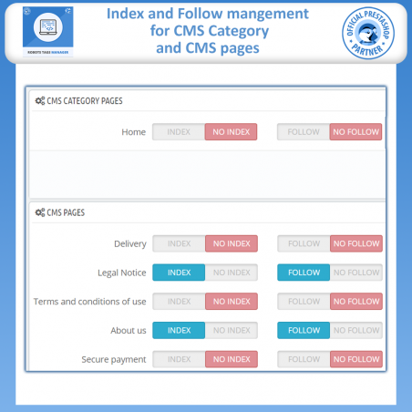 Meta Robot Tags - NoFollow NoIndex Manager