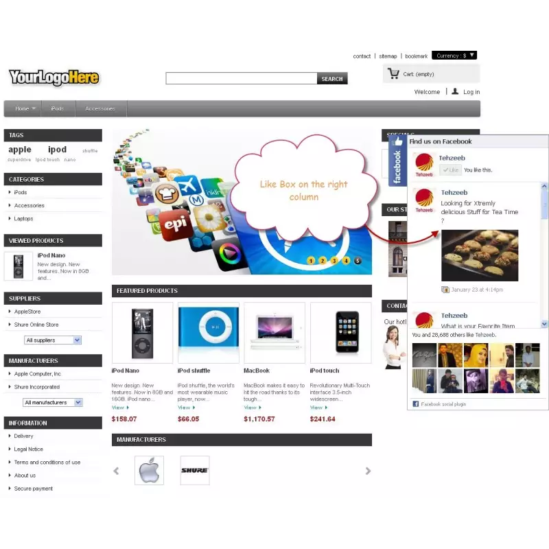 Caja de Facebook PrestaShop | Conecta tu tienda