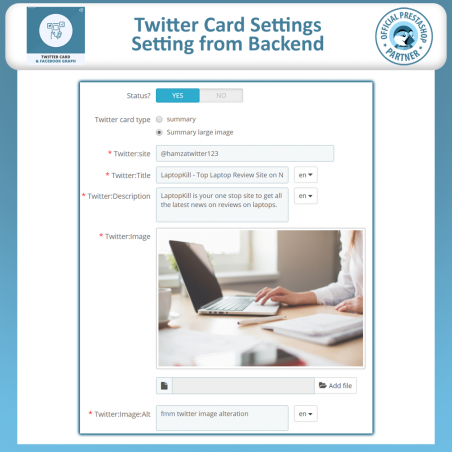 Twitter Card and Facebook Graph PrestaShop Module