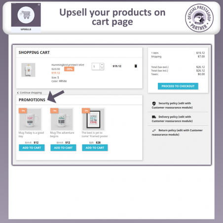 Prestashop Upsell Module