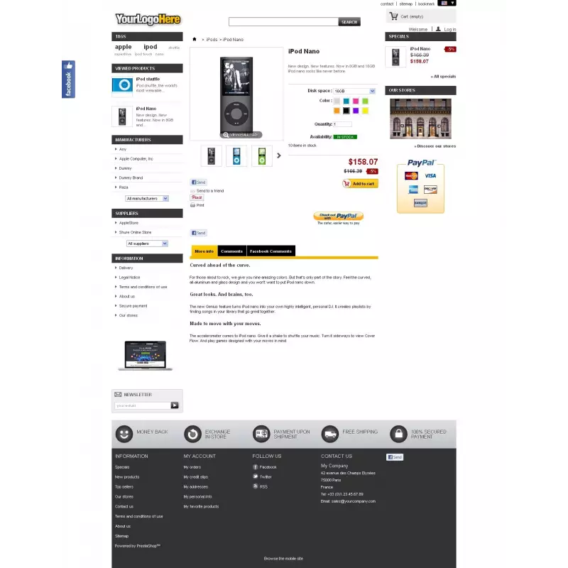 PrestaShop Facebook Send Button y módulos para Facebook