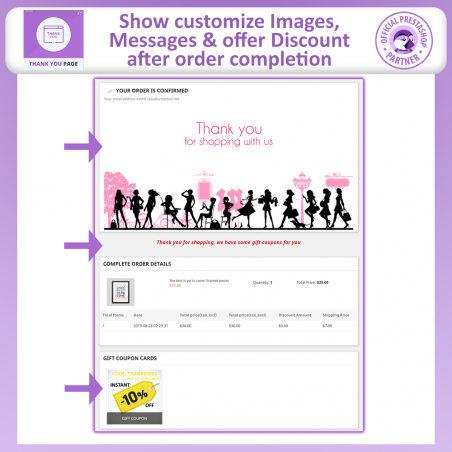 Advance Thank You Page For Prestashop