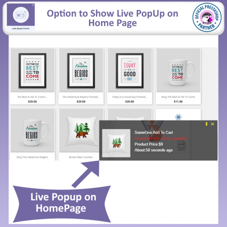 Live Sales Popup Module Prestashop