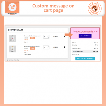 Prestashop Custom Cart and Checkout Messages Module