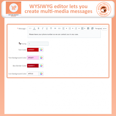 Custom Cart Messages Prestashop