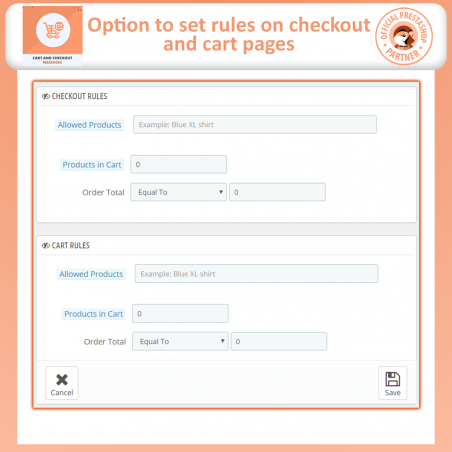 Prestashop Custom Cart and Checkout Messages Module