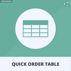Módulo de tabela de pedidos rápidos prestashop