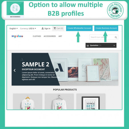 B2B Ecommerce Prestashop Module