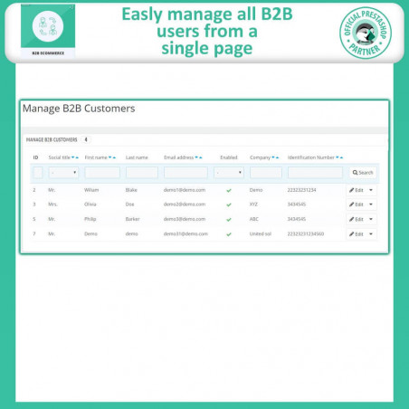 Prestashop B2B Module
