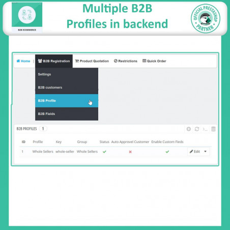 prestashop b2b module