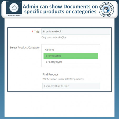 Prestashop Download product Documents Module