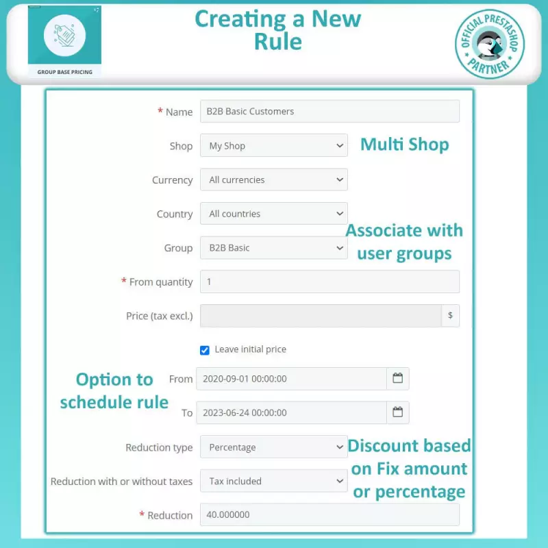 Prestashop Módulo Preços por Grupo