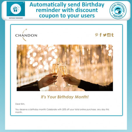 Birthday reward prestashop module