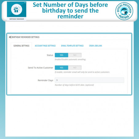 Birthday Reminder Prestashop Module