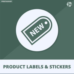 Prestashop Etykiety produktów i moduł naklejek produktowych