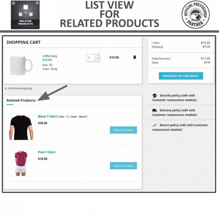 Prestashop related products