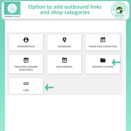 Prestashop My Account Customizer Module
