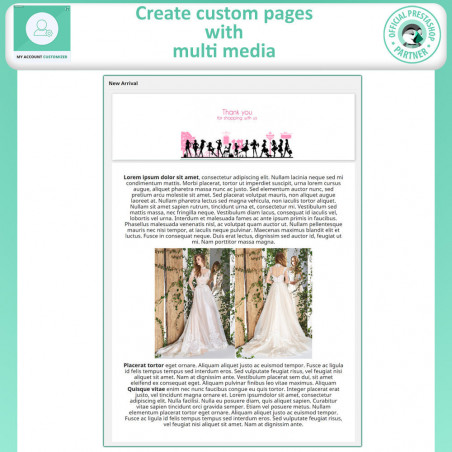 Prestashop My Account Customizer Module