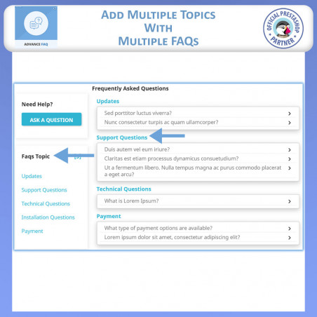Create a Dedicated page for FAQs