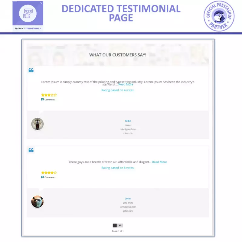 Módulo de Revisões de Produtos PrestaShop – Depoimentos FME