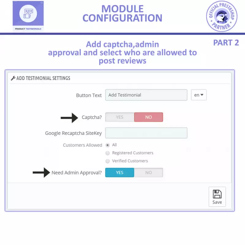 Módulo de Revisões de Produtos PrestaShop – Depoimentos FME