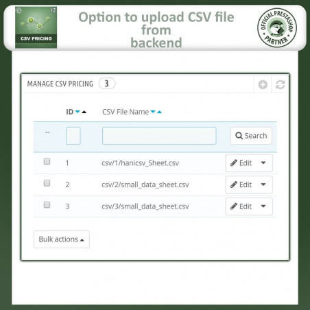 Prestashop CSV Pricing