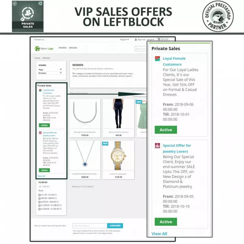 Ventas Privadas Prestashop - Exclusivas