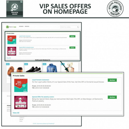 Private Sales Prestashop