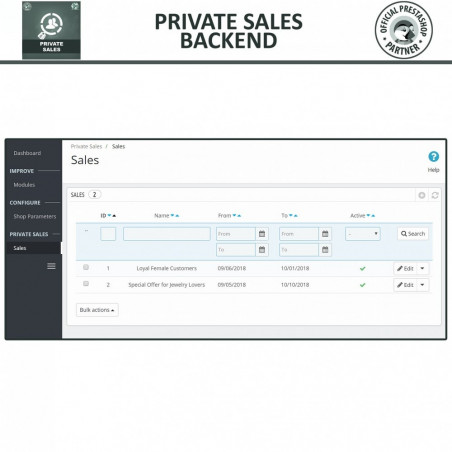 Private Category Prestashop