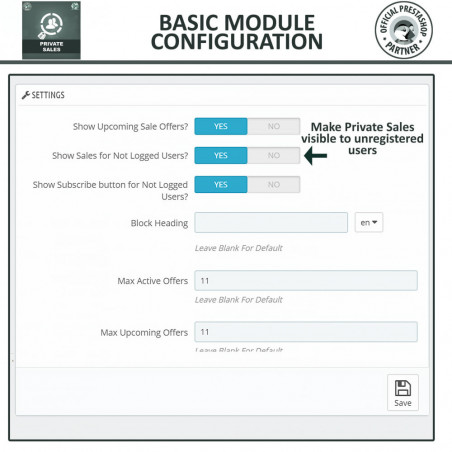 Private Sales Prestashop