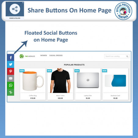 Prestashop Share and Follow Module