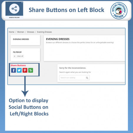 Prestashop Share and Follow Module