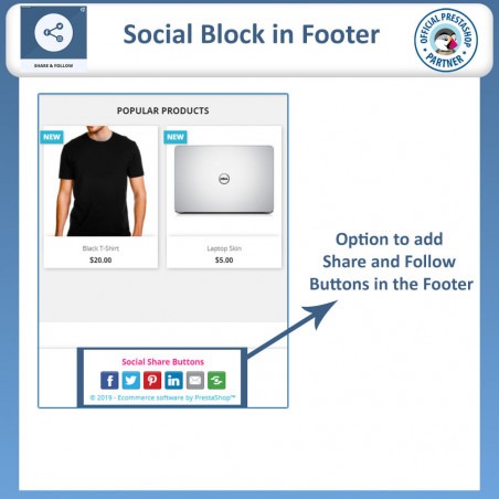 Prestashop Share and Follow Module