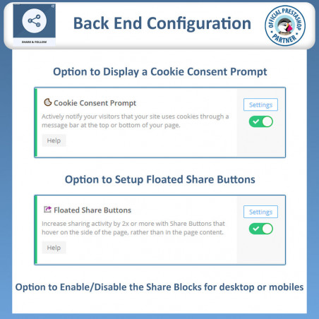 Prestashop Share and Follow Module