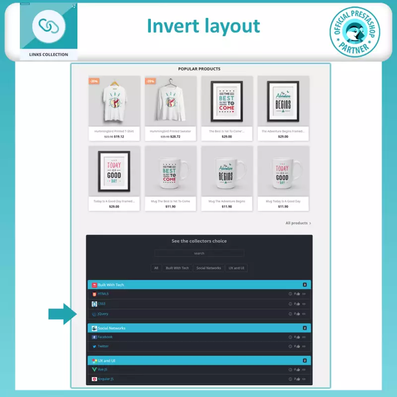 Link-Sammlung Modul - Prestashop