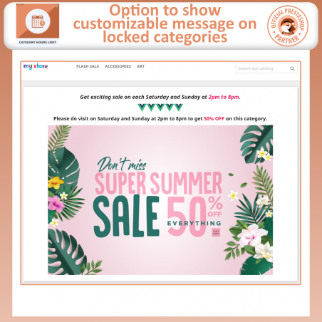 Category Hour Limit Prestashop