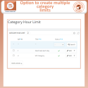 Stunden-Limits Kategorie - Prestashop