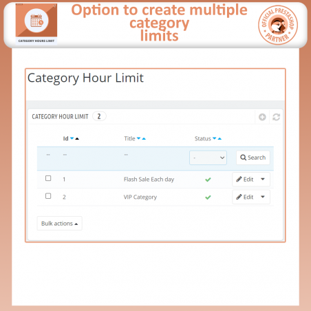 Category Hour Limit Prestashop