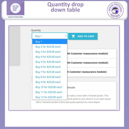 Drop Down List Prestashop