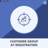 Prestashop customer group registration