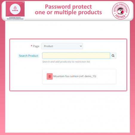 Prestashop Password Protect Product