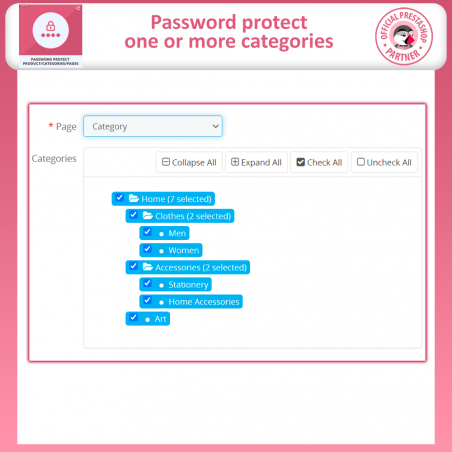 Prestashop Password Protect Categories
