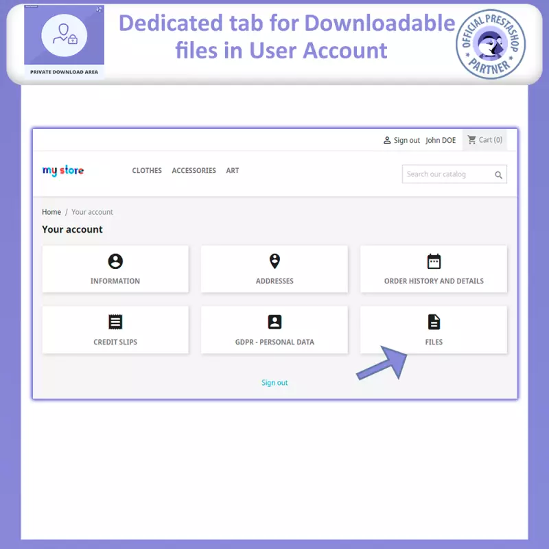 Area Download Privata per Clienti Autorizzati