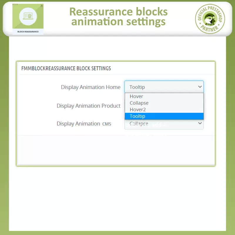 Block-Bestätigung mit Animation - Prestashop