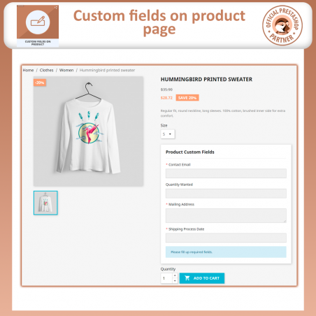 prestashop add custom field to product