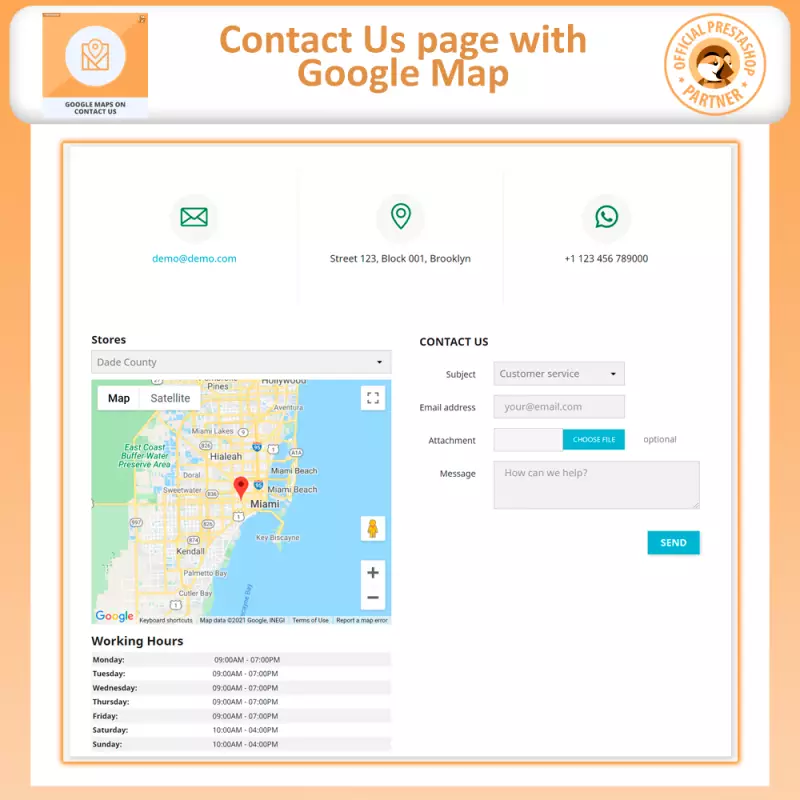 Google Maps en Contacto - Prestashop