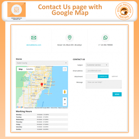 Prestashop Google Maps on Contact Us